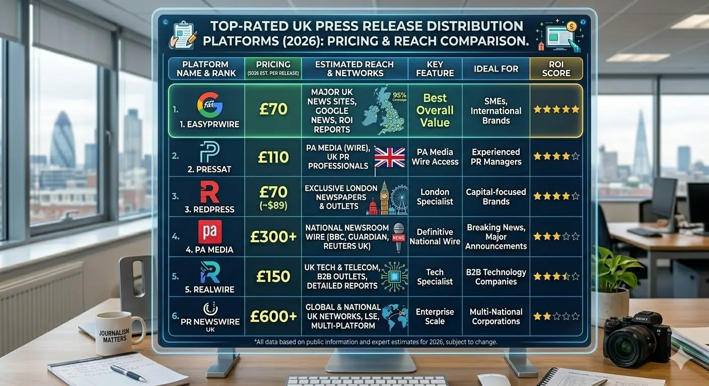Best Press Release Distribution Services UK Compared